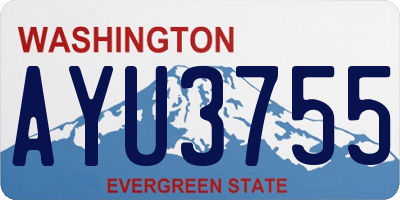 WA license plate AYU3755