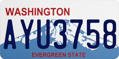 WA license plate AYU3758