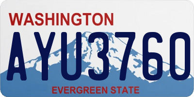 WA license plate AYU3760