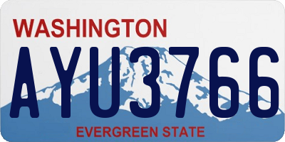 WA license plate AYU3766