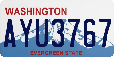 WA license plate AYU3767