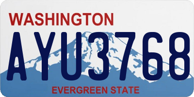 WA license plate AYU3768