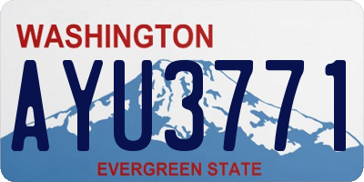 WA license plate AYU3771