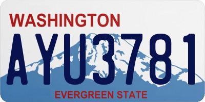 WA license plate AYU3781