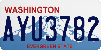 WA license plate AYU3782