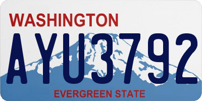 WA license plate AYU3792