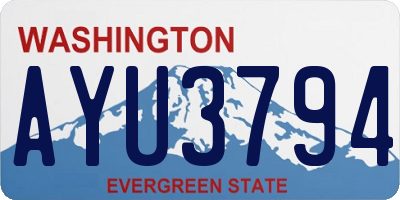 WA license plate AYU3794