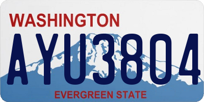 WA license plate AYU3804