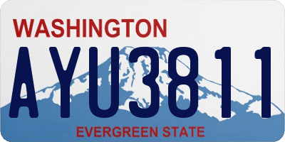 WA license plate AYU3811