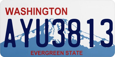 WA license plate AYU3813