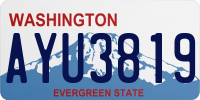WA license plate AYU3819
