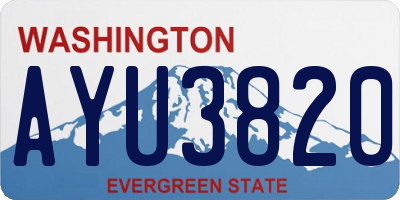 WA license plate AYU3820