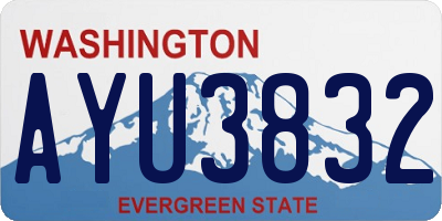 WA license plate AYU3832