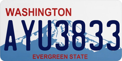 WA license plate AYU3833