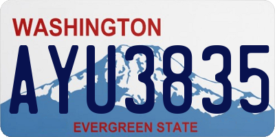 WA license plate AYU3835