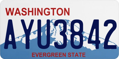 WA license plate AYU3842