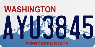 WA license plate AYU3845