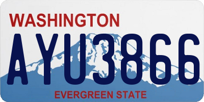 WA license plate AYU3866