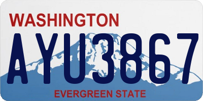 WA license plate AYU3867