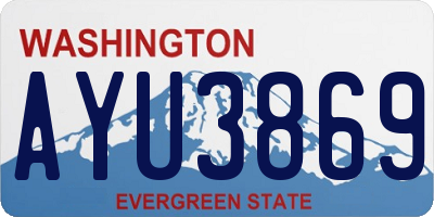 WA license plate AYU3869