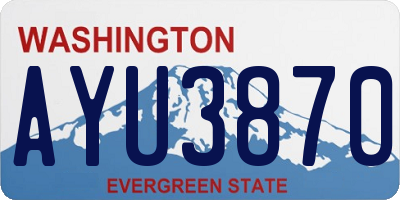WA license plate AYU3870