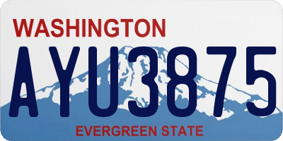 WA license plate AYU3875