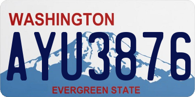 WA license plate AYU3876