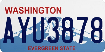 WA license plate AYU3878