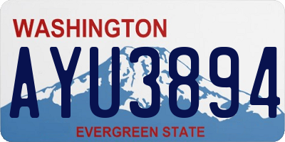WA license plate AYU3894
