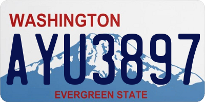 WA license plate AYU3897