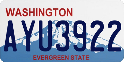 WA license plate AYU3922