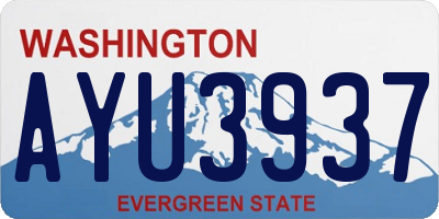 WA license plate AYU3937