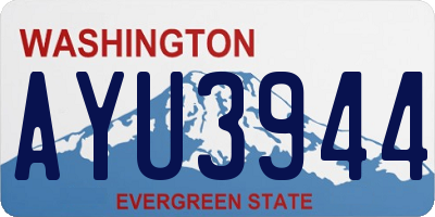 WA license plate AYU3944