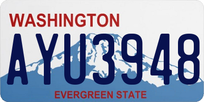 WA license plate AYU3948