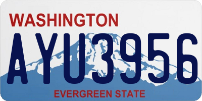 WA license plate AYU3956