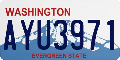 WA license plate AYU3971