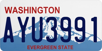 WA license plate AYU3991