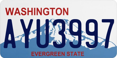 WA license plate AYU3997