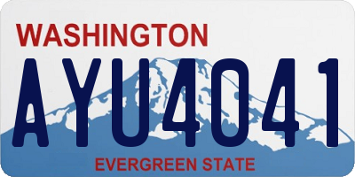 WA license plate AYU4041