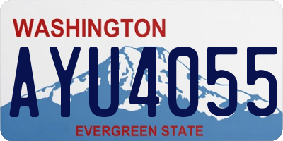 WA license plate AYU4055