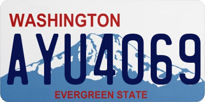 WA license plate AYU4069