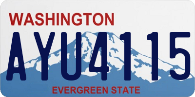 WA license plate AYU4115