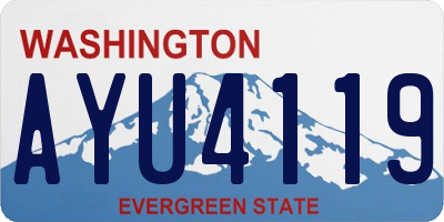 WA license plate AYU4119