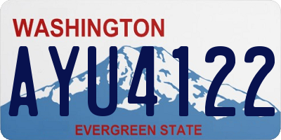 WA license plate AYU4122