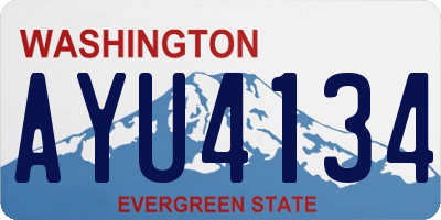 WA license plate AYU4134