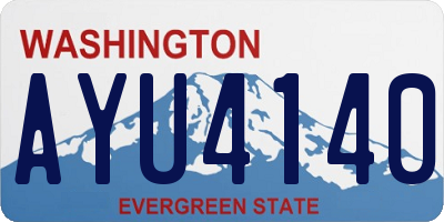 WA license plate AYU4140