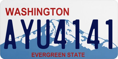 WA license plate AYU4141