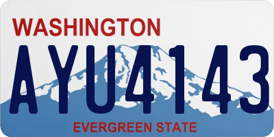 WA license plate AYU4143