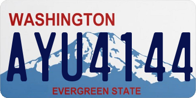 WA license plate AYU4144