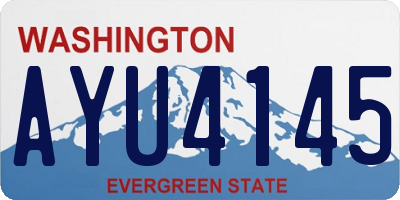 WA license plate AYU4145